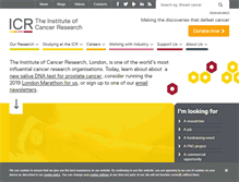 Tablet Screenshot of icr.ac.uk